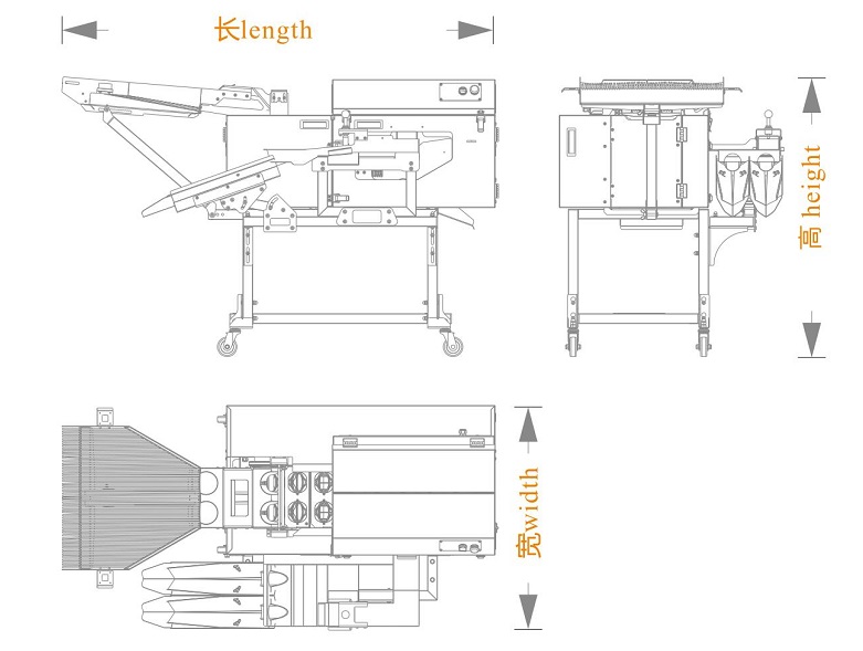 雙排敲蛋機(jī)+蛋液雙槽分離+對(duì)接版機(jī)型（長寬高）尺寸