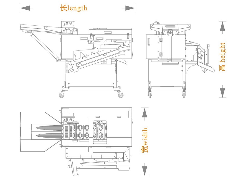 雙排敲蛋機(jī)+蛋液單槽分離+獨(dú)蓋機(jī)型（長寬高）尺寸