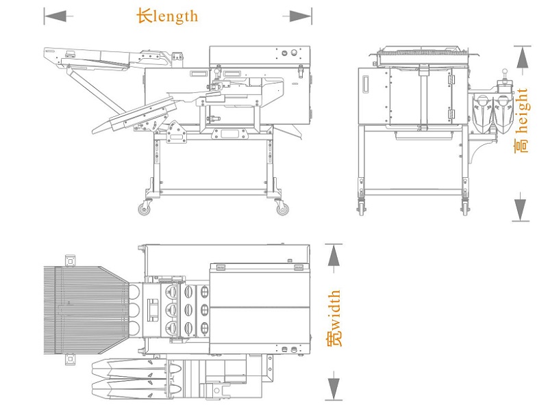 三排敲蛋機(jī)+蛋液雙槽分離+碎殼（長寬高）尺寸圖