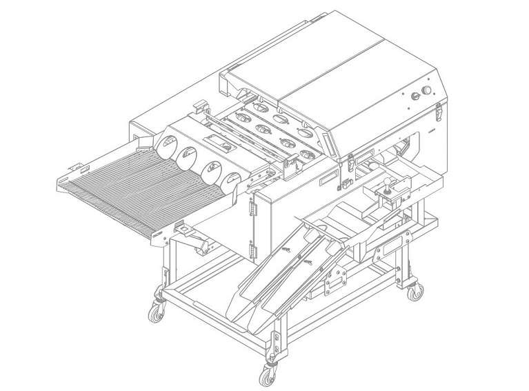 四排敲蛋機(jī)+雙槽分離+對(duì)接