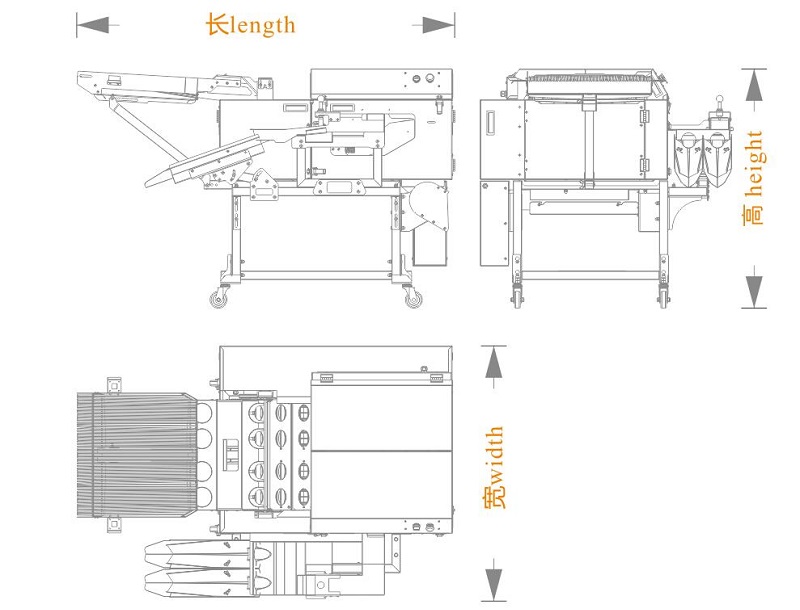 四排敲蛋機(jī)+雙槽分離+碎殼+對(duì)接（長(zhǎng)寬高）尺寸圖