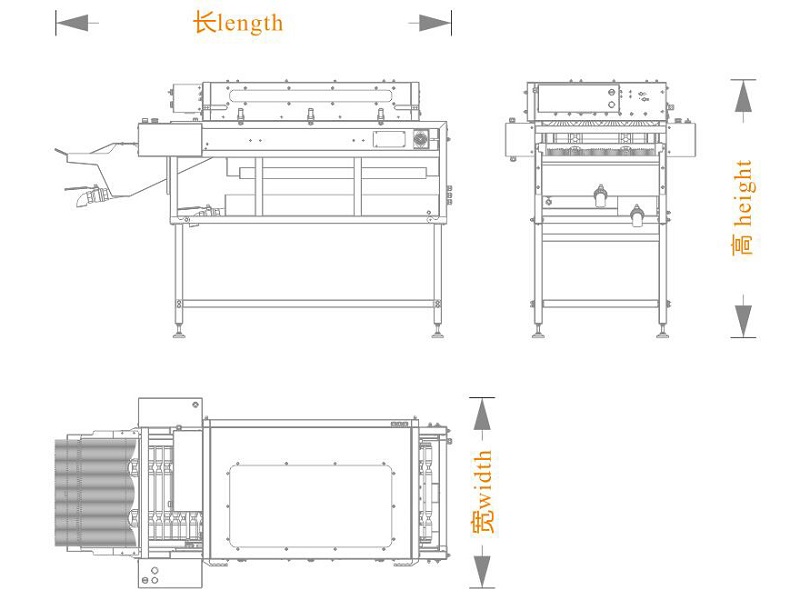 全自動(dòng)洗蛋機(jī)（長(zhǎng)寬高）尺寸圖
